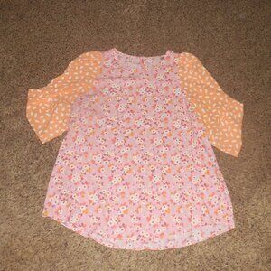 Ivy Jane Orange Pink Blouse M